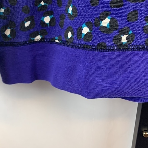 Kate Spade CYBER Cheetah Tokyo Sweatshirt 100% Cotton Purple Size XS Preppy - Picture 7 of 9